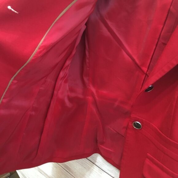 TALBOTS WOOL BLAZER IN RED. MADE IN ITALY - Picture 5 of 7